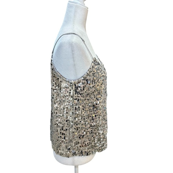 Veronica Beard Silver Sequin Camisole size 6 - Picture 6 of 8
